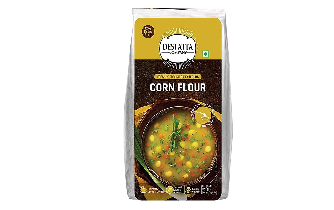 Desi Atta Corn Flour (Freshly Ground Daily Flour)   Pack  125 grams